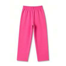 Children's Unisex Fleece Pants Set, Sizes 4 To 8 Years | Thick Winter Pants For Children | Fleece Pants For Girls And Boys - 玫紅色 - 查看 1