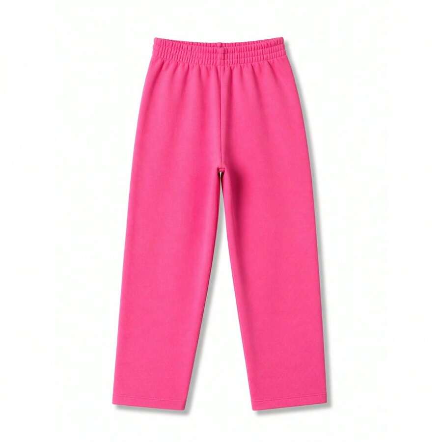 Children's Unisex Fleece Pants Set, Sizes 4 To 8 Years | Thick Winter Pants For Children | Fleece Pants For Girls And Boys - 玫紅色 - 查看 1