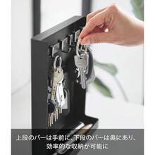 山崎実業 Yamazaki 目隠し キーフックスタンド 2段 ブラック W18×D7×H24.6cm タワー tower 隠して収納 鍵置き 10341 - ブラック - チェックする 5