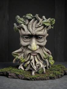 Tree Faces Decor Outdoor, Whimsical Old Man Resin Statue With Foliage Features, Home And Garden Decor, Outdoor Decoration, Gift For Gardening Enthusiasts - Multiple Styles - View 11