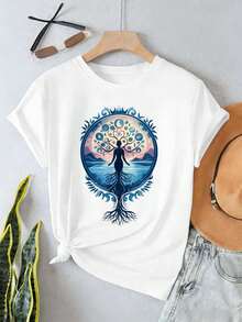 Dam-T-shirts - Vitt - Visa 2