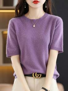 Plus Size Sweaters - Violet - View 4