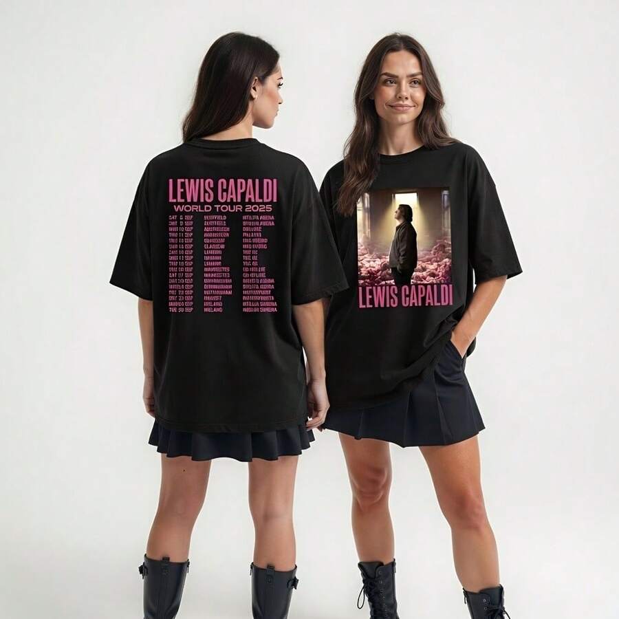 Capaldi1 Concert Tour 2026 T-Shirt Scottish Pop Singer Vintage Fan Gift - Black - View 1