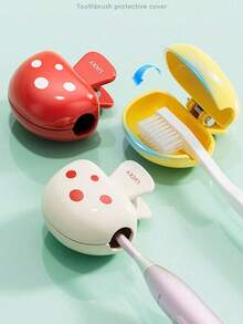 1pc Cartoon Animal-Shaped Toothbrush Case, Portable Dustproof Travel Toothbrush Case, Toothbrush Head Protector, Cute Animal Pattern Toothbrush Case, Suitable For Travel, Vacation And Daily Use, A Must-Have For Back-To-School Season, Travel Essential - Multicolor - View 5