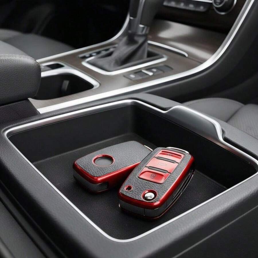 1pc Car Key Protector Case, 360 Degree Full Coverage Protection Against Dust And Drops, Suitable For Jetta, Beetle, Tiguan, Passat And Other 3-Button Keys - Key Shell - View 1