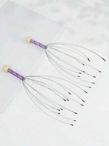 Bộ 1/2 dụng cụ mát-xa đầu 12 ngón, dụng cụ gãi đầu mát-xa da đầu, dụng cụ mát-xa da đầu thư giãn, mát-xa đầu kích thích mọc tóc và giảm căng thẳng cơ thể. - Nhiều màu - Xem 8