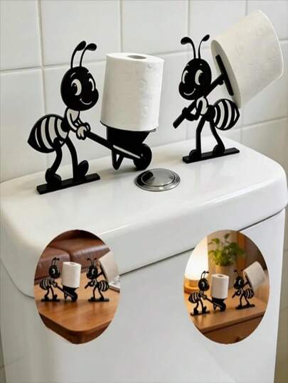 1pc Portable Cute Ant Shaped Tissue Box, Suitable For Bathroom, Kitchen And Study, Also Can Be Used As Home Decor