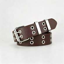 1pc Unisex Double Grommet Punk Style Belt - A - View 17