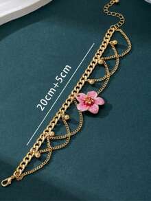 Hot-Selling Fashionable Vintage Floral Children's Anklet, Perfect For Daily Outfit Matching, Very Beautiful - Gold - View 6