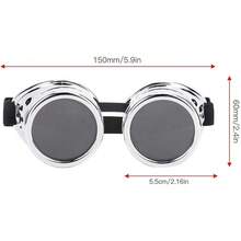 Keenso Gafas de Sol Deportivas, Clásico Steampunk para Exteriores, Lentes de Motocross Plata Brillante para Niños, Hombres y Mujeres en Actividades al Aire - 1 - Ver 2