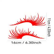2pcs 2D Flat Motorcycle Helmet Stickers - Funny Creative Eyebrow Design, Suitable For Helmet And Car Rearview Mirror, Waterproof PVC Material, Striking Red Eyebrows | Fashionable Safety Accessory, Weather-Resistant Adhesive Sticker | Windproof Rainproof Motorcycle Decor, 2D Flat Design - A - View 4
