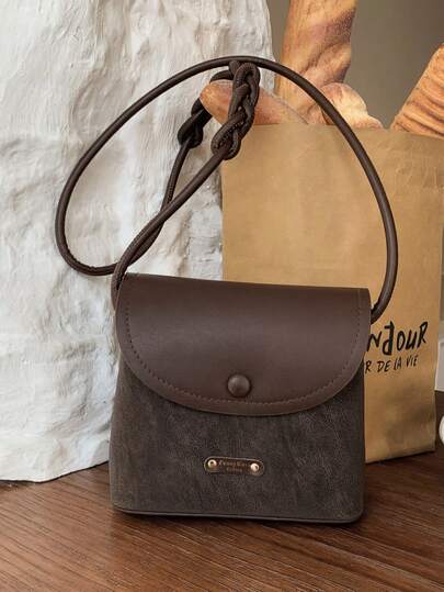 2026 New Fashion Casual Retro Bucket Texture Versatile Shoulder Crossbody Bag, Korean Minimalist Commuter Small Sling Bag