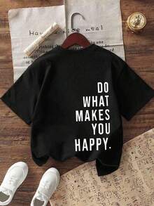 3 piezas Nuevas camisetas de manga corta de mujer con cuello redondo, de corte holgado y con diseño casual y lindo.Prendas de vestir de moda para uso diario y vacaciones.Nuevo conjunto de verano para mujer con estampado gráfico de 3 piezas, de cuello redondo.Adecuado para el Día de San Valentín, el regreso a la escuela, el Día del Maestro y otras festividades.Camisetas casuales de manga corta, suaves, holgadas y cómodas con estampado de letras para uso diario. - Rosa - Ver 10