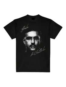 Geolier Men's And Unisex Signature T-Shirts - Iconic Print Design, Breathable Crew Neck Casual T-Shirt, Perfect For Everyday Wear. Cotton T-Shirt, Soft, Lightweight And Comfortable. Cotton Day Comfort, Stylish Casual Design Ideal For Men And Women. Crew Neck T-Shirt, Gym Top, Going Out Top, Outdoor Clothing, Holiday, Graduation, Fitted, Slogan T-Shirt, Quote T-Shirt, Minimalist Graphic T-Shirt, Funny Graphic Tee, Beach Party, Surfing, Picnic, Gift, Airport Outfit, Spring, Coords Sets. Women's Summer, Understated Summer Outfits, Summer Coordinate, Event Dresses, Autumn, Winter, All Seasons, Birthday Dress, Party Outfits, Rave Outfit, Office Wear. Women's Curves, Casual Clothing For Women, Gym Wear. Women's Resort Style, Classic Unisex Graphic T-Shirt SZNU - Black - View 1