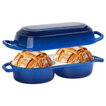 Enameled Cast Iron Dutch Oven With Lid, Suitable For Sourdough Bread Baking - Enameled Cast Iron Bread Pot - 500°F Oven Non-Stick Bread Pot, Dual Round Bread Baking Pans For Homemade Baking - View 13