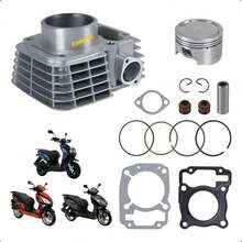 Kit de Cilindro Completo 150cc Compatible Italika DS150 / WS150 – Potencia y rendimiento renovado - Gris Claro - Ver 8