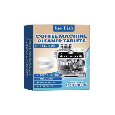 Pastillas Efervescentes de Limpieza de Café Jue-Fish Limpiador de Mantenimiento y Renovación para Eliminar Manchas de Café