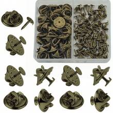 50pcs/Box DIY Safety Pin Base, Multicolor Butterfly Clips & Tack Pins, Includes 25pcs Butterfly Clips & 25pcs Tack Pins, Suitable For DIY Jewelry Making, Handmade Badge Accessories, Hat Clips, Clothing Pins, Butterfly Clips, Decorative Fasteners, Tie Clips And Replacement Parts Craft Materials - Butterfly Clasp (25pcs) + Spiky Pin (25pcs) / Box - View 6
