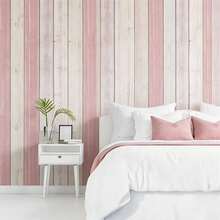 1 Roll Of Shabby Chic Pink And White Self-Adhesive Vinyl Wood Grain Wallpaper/Waterproof And Removable/Peel And Stick/Bedroom Living Room Kitchen Cabinet Wall Furniture Renovation/Old Wooden Door Renovation/Background Wall Decoration/Renter Friendly - Pinkish-white Wood Grain - View 7