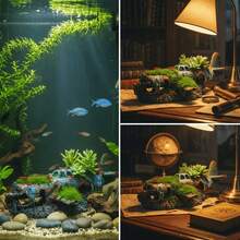 1pc Aquarium Decoration, Resin Crafted Fish Tank Decor, Hiding House For Fish And Shrimp, Aquarium Landscape Ornament - A - View 10