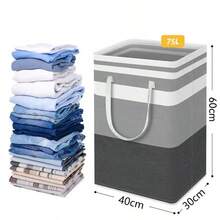 New Waterproof Fabric Laundry Basket Simple Clothes Sundries Storage Box Foldable Bag Large Capacity Laundry Basket - STYLE-a_black - View 3
