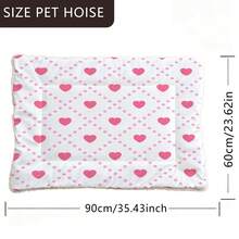 1pc Soft Pet Bed Pad, Reversible Dog Crate Mat With Diamond Heart Design, Washable For Small/Medium/Large Dogs, Suitable For All Seasons - Multicolor - View 6