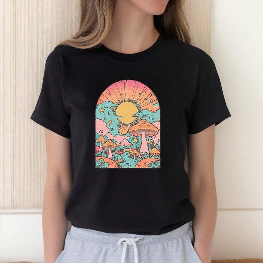 Women T-Shirts - Black - View 1