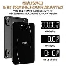 AVXLRQ 179.62 KG Digital Bathroom Scale | High-Precision Weight Scale With LCD High-Definition Display And Temperature Display, Switchable Between KG And Pounds, Ultra Wide Platform - White - View 3