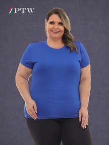 Plus Size Blouses - bleu indigo - Voir 5
