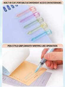 Pulpen Lem Kartu Ucapan Liburan, Lem Cair Cepat Kering Sensitif Tekanan, Alat Tulis Portabel Multifungsi untuk Scrapbooking dan Pembuatan Kartu DIY - MultiWarna - View 8