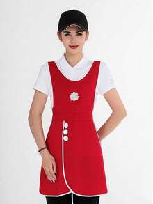 Celemek Lucu & Modis, Cocok Untuk Supermarket, Salon Kecantikan, Salon Kuku, Dapur, Restoran, Seragam Kerja Pelayan - Beraneka warna - View 13