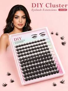 Mkhlina F11 Individual Lashes 10-16mm Natural Fluffy Curly DIY Cluster Eyelashes - F11 - View 7