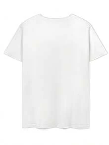 Women's Casual Summer T-Shirt - "I'm Not Antisocial, I'm Anti-Stupid" Cat Print, Ice Slicky Fabric, Crew Neck, Short Sleeve, Lightweight And Breathable For Spring/Summer, Casual Summer Top | Fun Print T-Shirt | Shiny Texture - 白色 - 查看 2