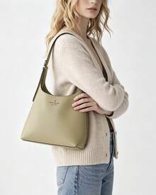 Kate Spade KS 454系列新月形女士单肩包，大容量斜挎包 - 淺綠色 - 查看 9