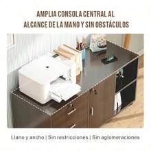 Gabinete de Oficina con Ruedas, 3 Cajones con Cerradura, Organizador de Documentos para Hogar y Oficina - Multicolor - Ver 3