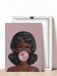 1 pieza Póster de chica de chicle, arte de pared estético rosa, decoración de habitación preppy, impresión de moda vintage, decoración maximalista, regalo de festival, el regalo ideal para amigos, impresión de arte de dormitorio, decoración de sala de estar, decoración de oficina, decoración de cocina, decoración de baño, arte de pared, decoración de pared, decoración del hogar, decoración de habitación, arte de pared en lienzo, pósteres, arte de pared con marco, marco opcional - 1 unidad - Ver 19