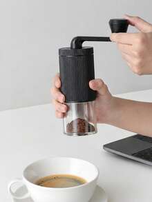 1pc Manual Coffee Grinder With Conical Burr Design, This Portable Hand Crank Coffee Bean Grinder Features Ergonomic Handle. This Lightweight Coffee Powder Maker Is Suitable For Camping, Office Or Daily Use - Multicolor - View 9