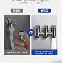 Keran Wastafel Pel Balkon 3-in-1 dengan Pistol Semprot, Pistol Air Bertekanan Tinggi untuk Membersihkan Toilet Kamar Mandi - Beraneka warna - View 8