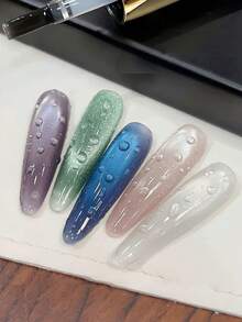 HEFENNA 3D水滴凝胶指甲油,夏季新款,透明水滴珠,时尚美甲(1瓶) - 彩色 - 查看 5
