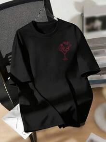 Summer Beach, Summery Women's T-Shirt "Bride-To-Be", Bridal Print On Both Sides, Short Sleeves, Round Neck, One Size, Stretchy & Washable, Perfect For Bridesmaids, Leisure & Weddings, Cotton, Wedding Party - 黑色 - 查看 2