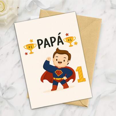 1 Thiệp chúc mừng "Người cha tuyệt vời nhất thế giới" - Hoàn hảo để bày tỏ lòng biết ơn và sự kính trọng đối với người cha, phù hợp cho Ngày của Cha và bất kỳ dịp đặc biệt nào, một món quà lý tưởng để truyền tải tình yêu thương và sự ngưỡng mộ đến gia đình - Bao gồm phong bì + thiệp.