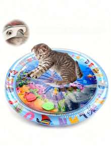 升级加厚防摔猫咪戏水垫，室内猫咪降温戏水垫，互动猫玩具，让猫咪独立玩耍 - 彩色 - 查看 19
