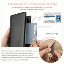 Personal Number Card Holder, Anti-Theft, Personal Information Protection, Personal Number Card, Card Holder, Microfiber Leather, RFID Anti-Theft, Anti-Magnetic, Card Clip, Thin, Cute, Fashion, Card Size, Standard, Protection - Multicolor - View 4