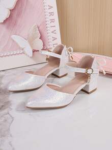 1 Pair Cute Bowknot Decor PU Sole Non-Slip Wear-Resistant Girls Party Shoes, Multiple Colors Suitable For Summer - White - View 11