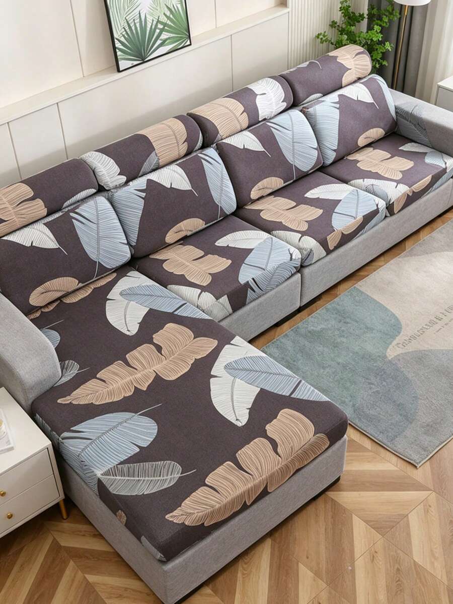 1 chiếc vỏ bọc đệm ghế sofa in họa tiết, vỏ bọc đệm ghế sofa hình chữ L, vỏ bọc đệm lưng sofa riêng biệt có thể giặt được, thích hợp để bảo vệ đồ nội thất khỏi bụi bẩn.