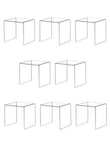 2pcs/8pcs Acrylic Display Stand, Thick Acrylic Display Cabinet, Suitable For Collectibles, Jewelry, Cupcakes, Food, Figurines, Perfume (Transparent) - Multicolor - View 1