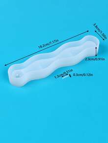 2pcs/Set DIY Wave Incense Plate Resin Mold, Zen Style Incense Holder Candle Stand Silicone Mold - White - View 2