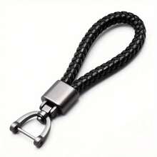Cuerda multifuncional para llavero de coche, cuerda tejida desmontable hecha a mano con accesorio de colgante de gancho de metal - A - Ver 3