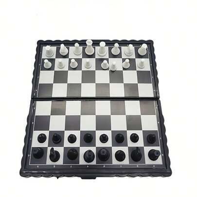 1件迷你便携式折叠国际象棋套装，休闲娱乐活动