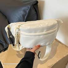 حقيبة كروسبودي صغيرة ذات تصميم عصري بسيط، أنيقة، مناسبة للرياضة والسفر والاستخدام اليومي، مميزات (مقاومة للماء، مضادة للسرقة)، مناسبة للرياضة والسفر، حقيبة خصر - A - مشاهدة 11